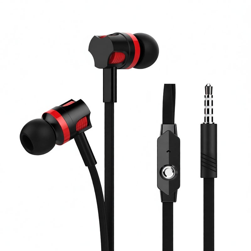LANGSDOM JM26 Wired In-ear Earphones Stereo Gaming Headsets Headphones with In-line Contol & Microphone for iOS Android Phones - Image 1